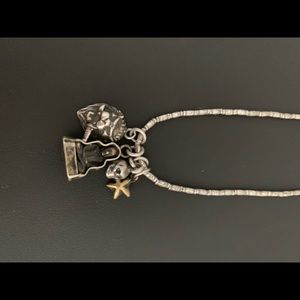 M Cohen Sterling Silver Necklace with Charms